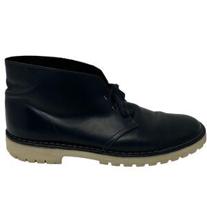Clarks Desert Boots Men's Size 11 Black Leather Casual Ankle Shoes
